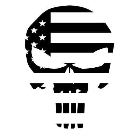 Chris Kyle American Flag Punisher Skull Decal Sticker Decalfly