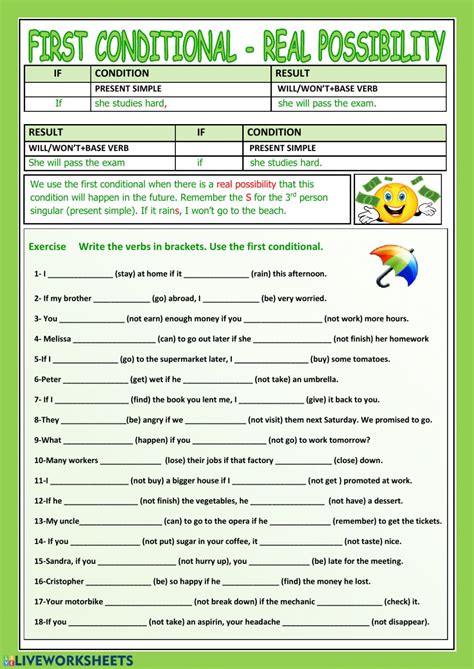 Conditionals Zero And First Worksheet Free Esl Printable Worksheets