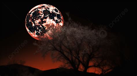 Full Moon Wallpaper Black And Red Tree Forest Background Pictures Of