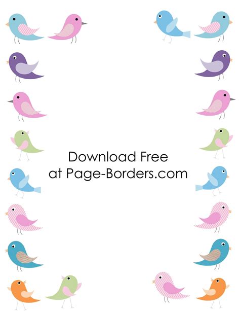 Free Printable Bird Border Customize Online Then Download