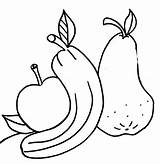 Coloring Bananas Pages Apples Outline Banana Apple Drawing Guava Print Clip Vegetables Fruits Clipart Getdrawings sketch template