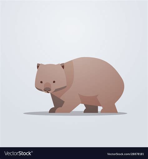 Wombat Icon Cute Cartoon Wild Animal Symbol Vector Image