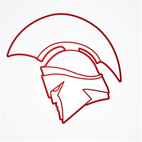 Spartan Helmet Outline 2517467 Vector Art At Vecteezy