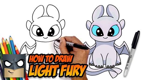 How to draw a furry wolf. How to Draw Light Fury | HTTYD 3 | Step-by-Step Tutorial ...