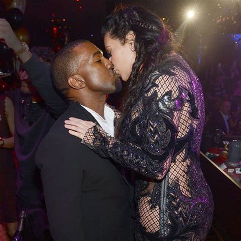 13 Of The Hottest Celebrity Kisses Kim Kardashian And Kanye Kanye