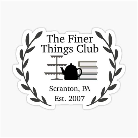 the finer things club sticker by serendipitous08 redbubble