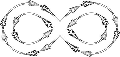 Free Clipart Of A Flint Arrow Infinity Symbol