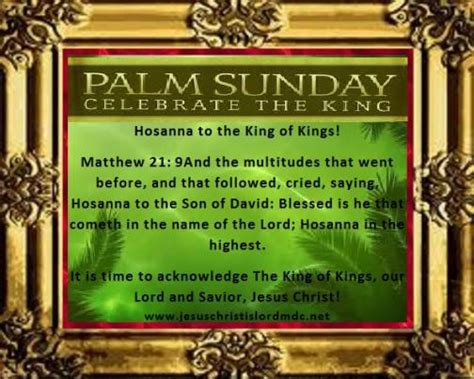 Palm Sunday 2013 Celebrate The King