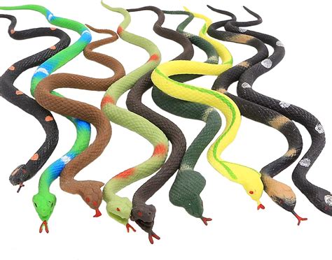 Rubber Snake9 Pack Realistic Snake Toy Setfood Grade Material Tpr