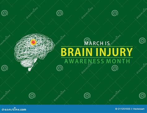 National Brain Injury Awareness Month Design Stock Vector