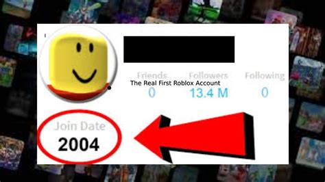 The First Roblox Account Made Youtube