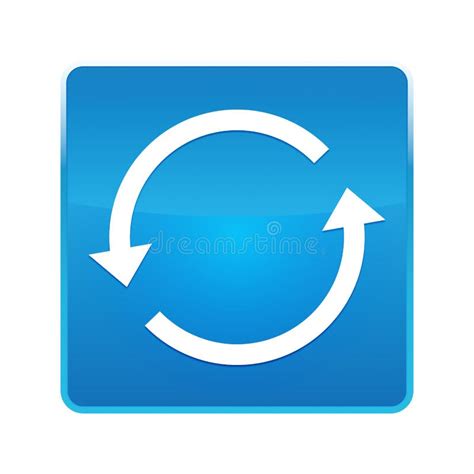 Update Icon Blue Square Button Stock Illustration Illustration Of