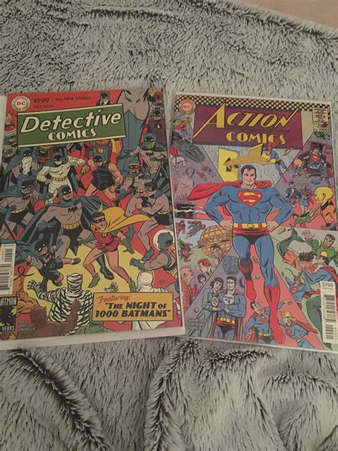 Action Comics And Tec Comics 1000 Nice 50s And 60s Variant Covers