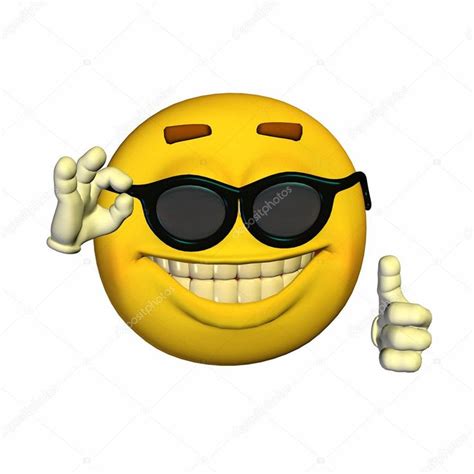 A Smiley Face Wearing Sunglasses Giving The Thumbs Up