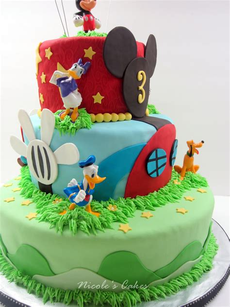 Mickey mouse cake topper set with age/mickey mouse cake topper/kids birthday/mickey mouse theme/disney cake topper/mickey party supplies toppedwithloveco 5 out of 5 stars (24) $ 13.99 free. On Birthday Cakes: Mickey Mouse Clubhouse: 3 Tier Cake!
