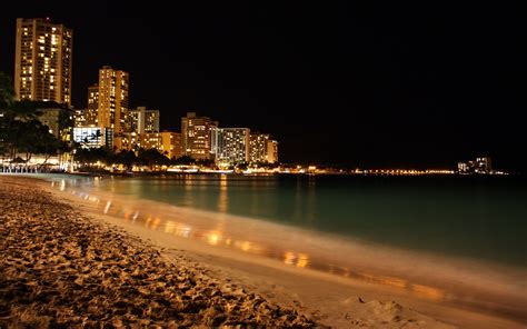 Beach At Night Desktop Backgrounds Pixelstalknet