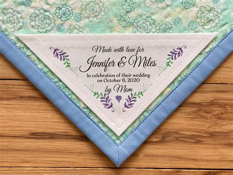 Large Triangle Quilt Label Personalized Sewing Labels Etsy