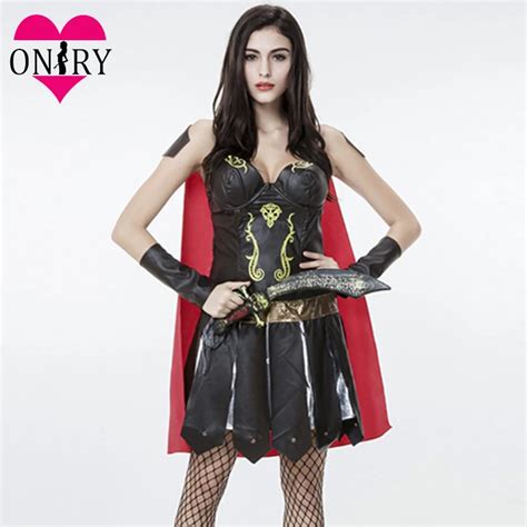 Leather Roman Gladiator Medieval Warrior Costume Woman Halloween Plus