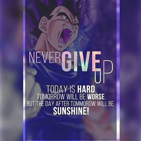 Never Give Up Anime Quotes Inspirational Warrior Quotes Dbz Quotes