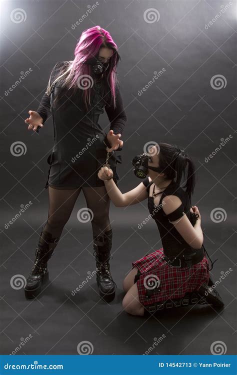 Handcuffed Mistress And Slave Stock Image Image Of Fetishes Pink