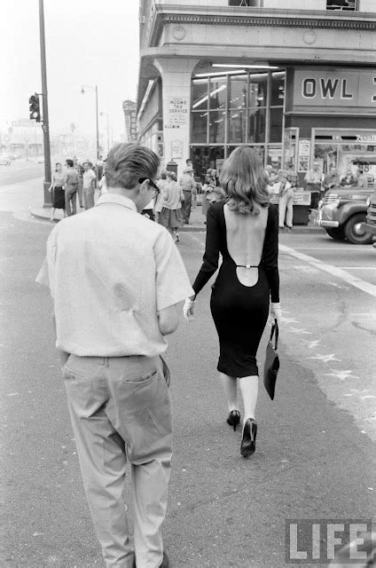 Vikki Dougan In Black Backless Dress On The Streets Of Hollywood In 1957 The Series Photo That
