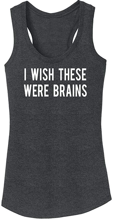 Comical Shirt Ladies I Wish These Were Brains Tri Blend