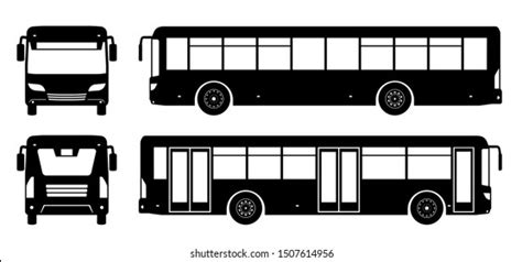 Bus Silhouettes Ai Royalty Free Stock Svg Vector