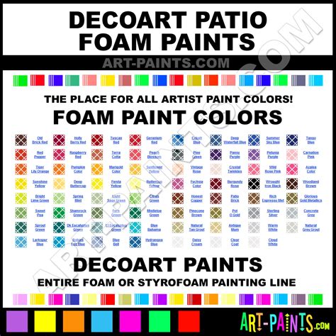 Https://tommynaija.com/paint Color/decoart Patio Paint Color Chart