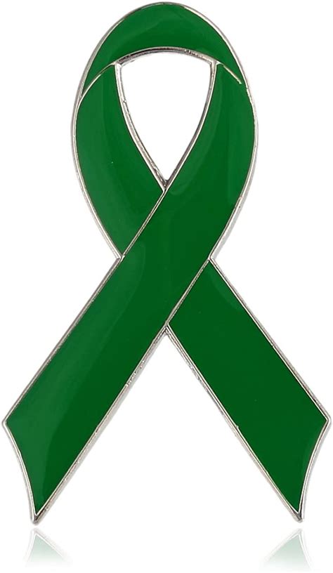 Cmajor Childhood Depression Awareness Flat Green Ribbon Pins Assorted