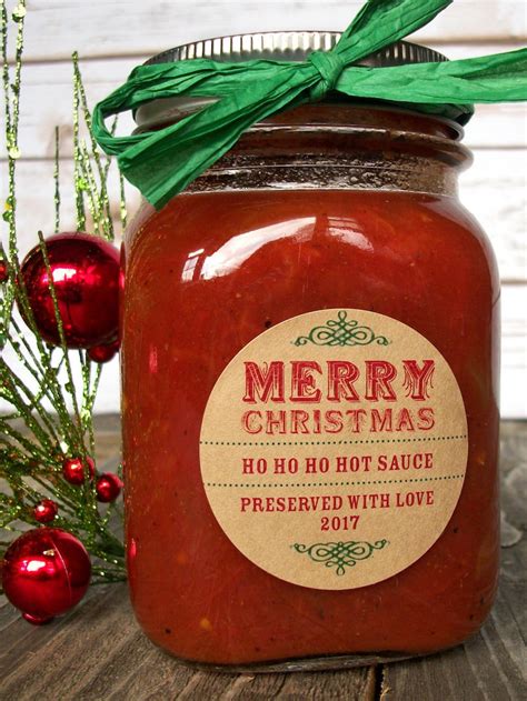 Custom Kraft Merry Christmas Canning Jar Labels Round Holiday Etsy