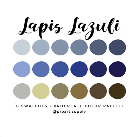 Lapis Lazuli Procreate Color Palette Hex Codes Blue Brown Ireland