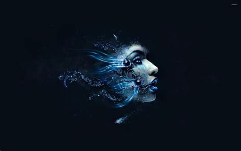 stylized woman face wallpaper digital art wallpapers 18835