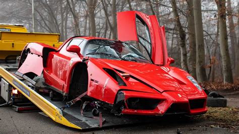 Ultra Rare Ferrari Enzo Crashes Into Tree In The