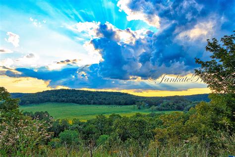 Rural Country View In The Midwest Missouri Hdr Landscape Etsy