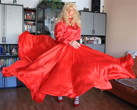 Satin Dresses Silk Dress Dress Skirt Windy Skirts Red Formal Dress