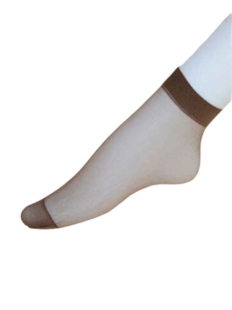 Pudcoco 10 Pairs Women Nylon Elastic Short Ankle Sheer Stockings Silk Short Socks
