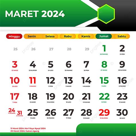 Calendario Vectorial De Marzo De 2024 Con Feriados Nacionales Descarga