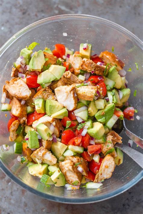 Meal and dinner ideas · easy and quick recipes Healthy Avocado Chicken Salad Recipe - Chicken Avocado ...