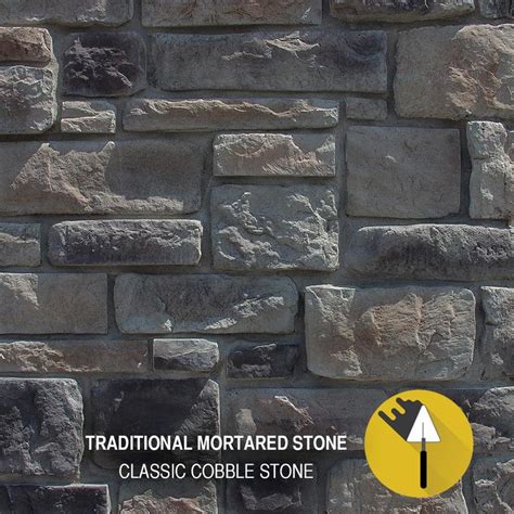 M Rock Classic Cobble 48 Sq Ft Gray Manufactured Stone Veneer At
