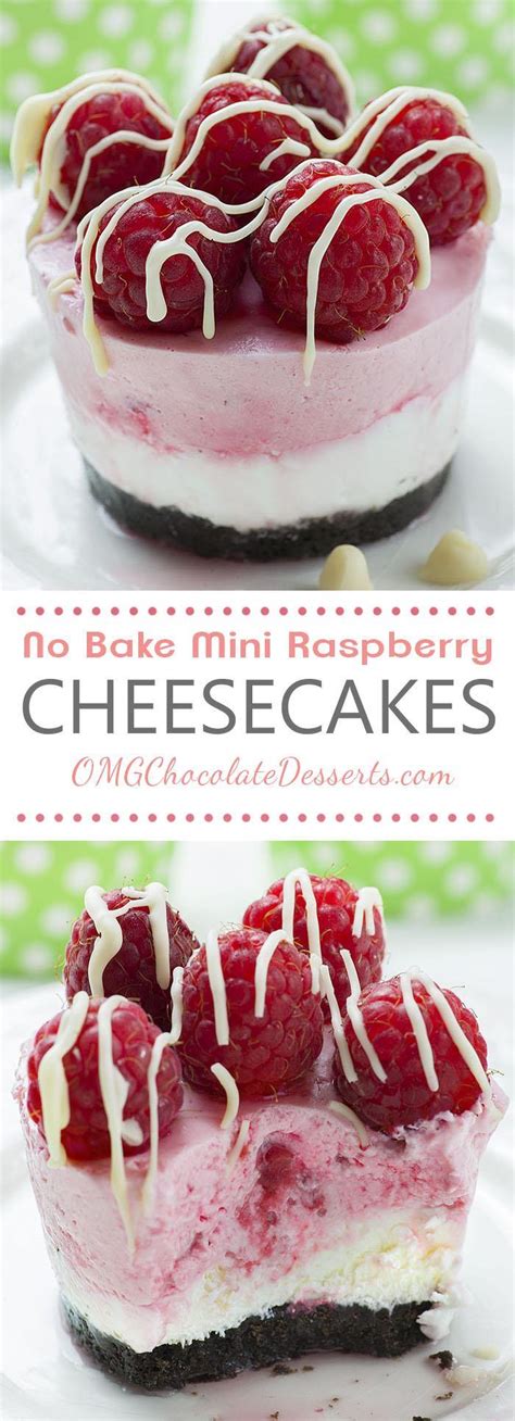 When ready to serve, use a sharp knife and run it around the edge of the tin then carefully remove the collar. No Bake Mini Raspberry Cheesecakes with Oreo Crust ...