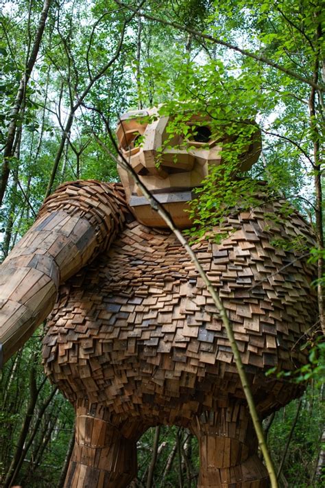 Siete Trolls Gigantes De Madera Llegan A Los Bosques De Boom Bélgica