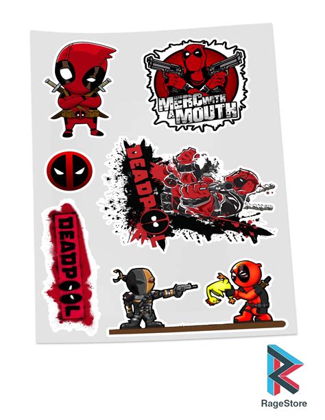 Stickers Adhesivos Deadpool