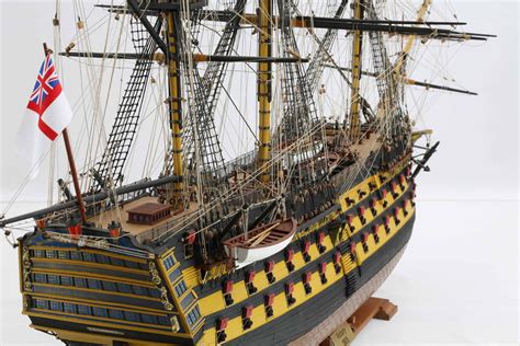 Hms Victory Lord Nelsons Flagship Wood Model Tall Ship With Floor My