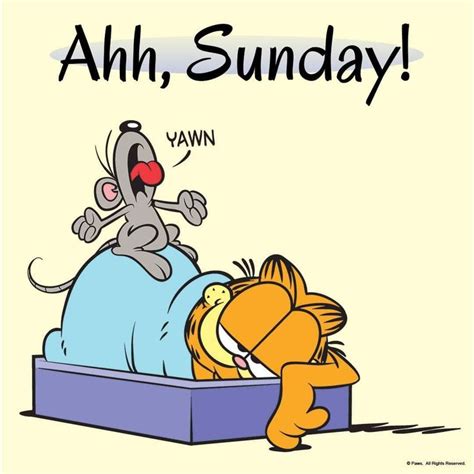 Ahh Sunday Garfield Quotes Garfield And Friends Garfield Comics