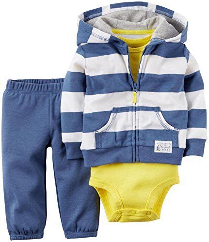 Carters Baby Boys 3 Piece Cardigan Set Navy Stripe 12 Months