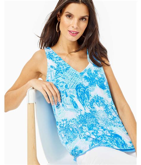 Lilly Pulitzer Florin Reversible Tank Top In Blue Lyst