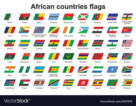 Set Of African Countries Flags Icons Download A Free Preview Or High