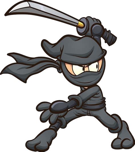 Premium Vector Cartoon Ninja
