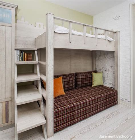 It adds character and a little privacy while letting light into the basement. Teenage Basement Bedroom Ideas | Loft beds for small rooms ...