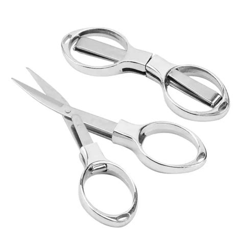 buy portable mini stainless steel folding scissors 8 shaped cutter tools for